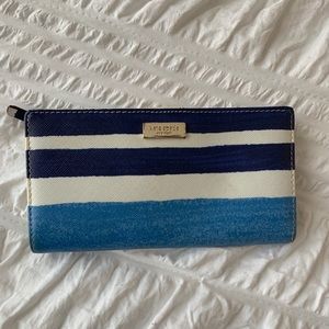 Blue and white stripped Kate spade wallet!